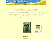 Tablet Screenshot of bungalow-am-haff.de